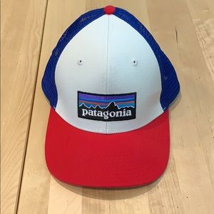 Red white and blue Patagonia hat